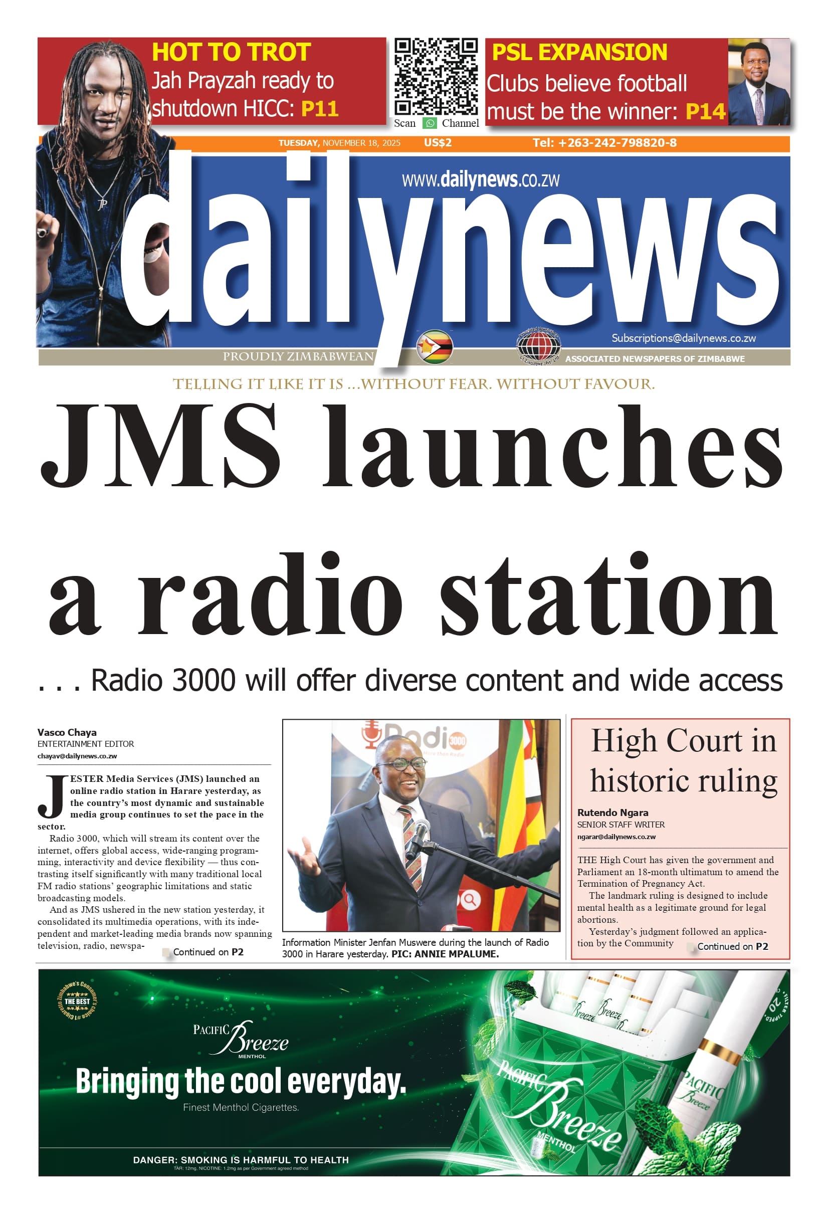 Tuesday 18 November 2025